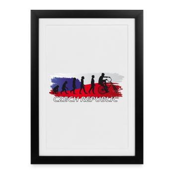 Balle de cyclisme | Cycle Ball, République tchèque - Affiche encadrée (27 × 37 cm) - noir - Devant