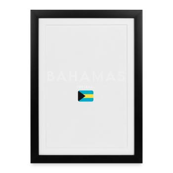 Bahamian pride, minimalist sleek design - Framed poster (27 × 37 cm) - black - Front