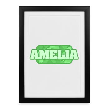 Amelia as organic - Framed poster (27 × 37 cm) - black - Front