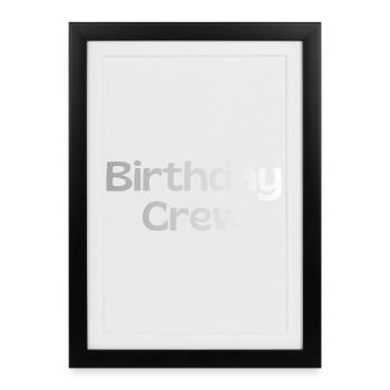 Birthday Crew - Framed poster (27 × 37 cm) - black - Front