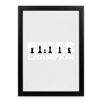 Échecs - Affiche encadrée (27 × 37 cm) - noir - Devant