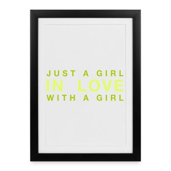 Juste une fille amoureuse d’une fille - Affiche encadrée (27 × 37 cm) - noir - Devant