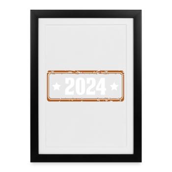 Année 2024 - Affiche encadrée (27 × 37 cm) - noir - Devant