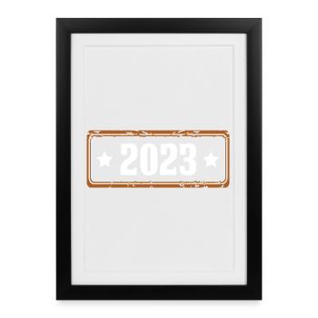 Année 2023 - Affiche encadrée (27 × 37 cm) - noir - Devant