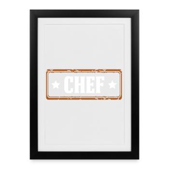 patron - Affiche encadrée (27 × 37 cm) - noir - Devant