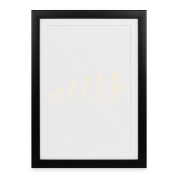 Évolution du squelette - Cadeau drôle d’Halloween - Affiche encadrée (27 × 37 cm) - noir - Devant