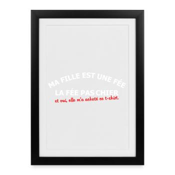 Ma fille est une fée - Affiche encadrée (27 × 37 cm) - noir - Devant