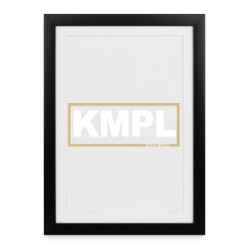 KMPL - Mon pote gold - Affiche encadrée (27 × 37 cm) - noir - Devant