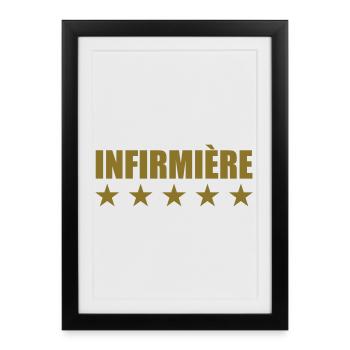 Infirmière - Affiche encadrée (27 × 37 cm) - noir - Devant