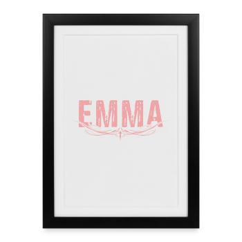 EMMA décoré - Affiche encadrée (27 × 37 cm) - noir - Devant