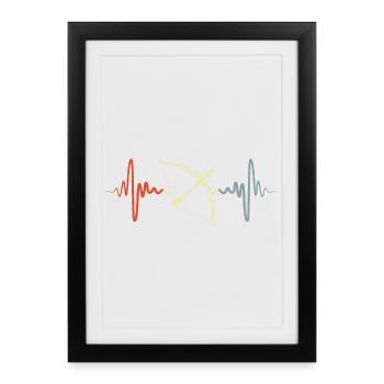 Arc Heartbeat - Framed poster (27 × 37 cm) - black - Front