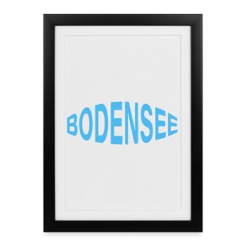 LAC DE CONSTANCE - Affiche encadrée (27 × 37 cm) - noir - Devant
