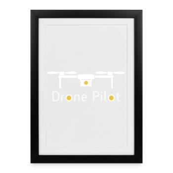 Drone Pilot - Framed poster (27 × 37 cm) - black - Front