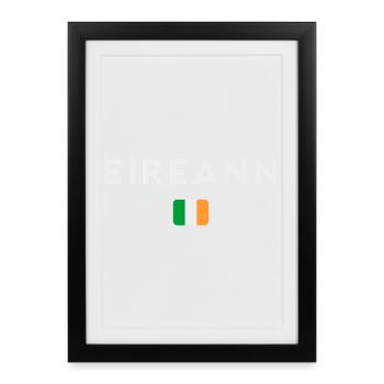 Flag of Ireland, Irish Pride - Framed poster (27 × 37 cm) - black - Front