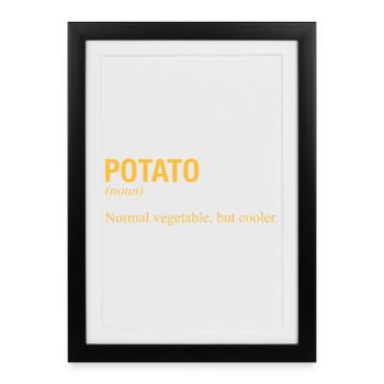 POTATO Kartoffel - Framed poster (27 × 37 cm) - black - Front