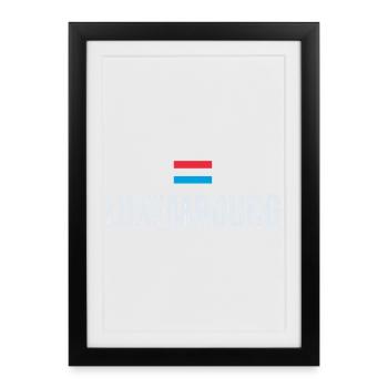 Flag of Luxembourg, Luxembourg pride - Framed poster (27 × 37 cm) - black - Front