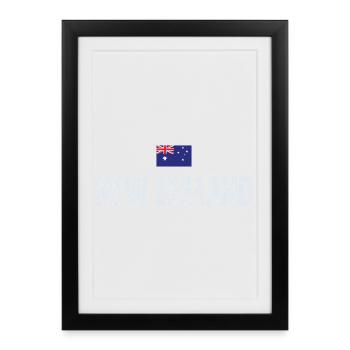 Drapeau de la Nouvelle-Zélande, fierté de la Nouvelle-Zélande - Affiche encadrée (27 × 37 cm) - noir - Devant