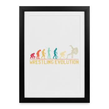 Wrestling Evolution Artwork - Framed poster (27 × 37 cm) - black - Front
