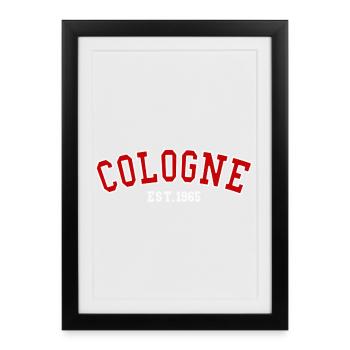 Cologne_Est_1965 - Affiche encadrée (27 × 37 cm) - noir - Devant