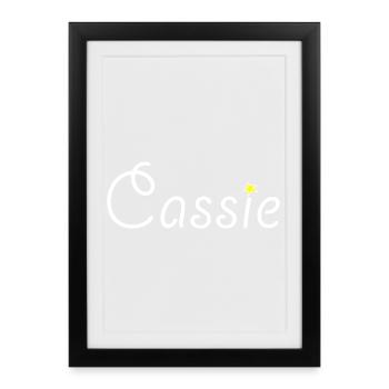 Cassie - Affiche encadrée (27 × 37 cm) - noir - Devant
