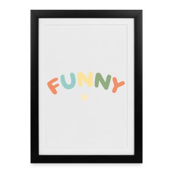 Funny Pastel Letters - Framed poster (27 × 37 cm) - black - Front