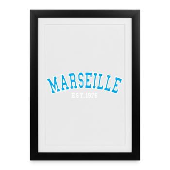 Marseille Est. 1976 - Framed poster (27 × 37 cm) - black - Front