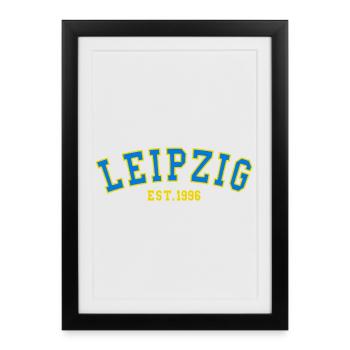 Leipzig Fondée en 1996 - Affiche encadrée (27 × 37 cm) - noir - Devant