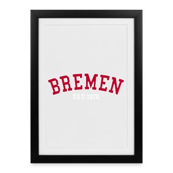 Brême fondée en 1976 - Affiche encadrée (27 × 37 cm) - noir - Devant