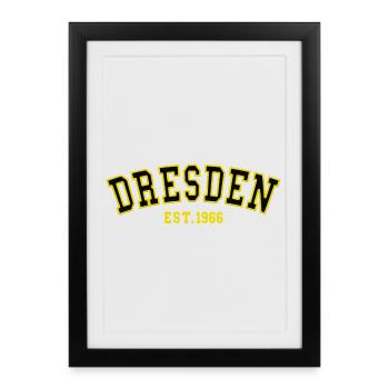 Dresde fondée en 1966 - Affiche encadrée (27 × 37 cm) - noir - Devant
