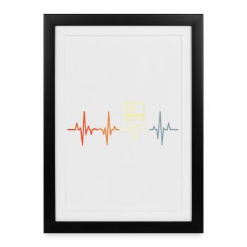 Ligne de cœur du peintre Varnisher - Affiche encadrée (27 × 37 cm) - noir - Devant