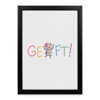 C’est fait ! Moutons - Affiche encadrée (27 × 37 cm) - noir - Devant