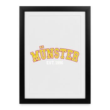Münster Est. 1996 - Framed poster (27 × 37 cm) - black - Front