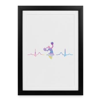 Cheerpom pom girls Mom Cheerleading - Affiche encadrée (27 × 37 cm) - noir - Devant