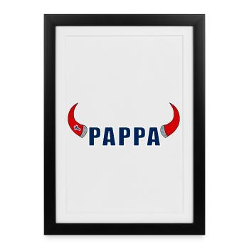 Papa norvégien - Affiche encadrée (27 × 37 cm) - noir - Devant