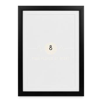 Pool Player At Heart - Framed poster (27 × 37 cm) - black - Front