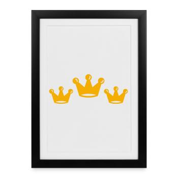 kronen - Framed poster (27 × 37 cm) - black - Front