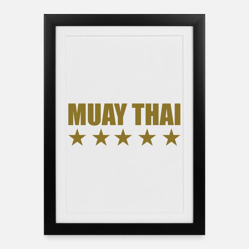 Muay Thai - Affiche encadrée (27 × 37 cm) - noir
