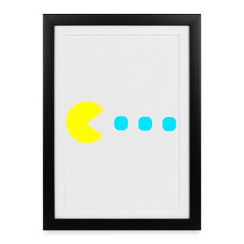 Jeu rétro - Affiche encadrée (27 × 37 cm) - noir - Devant