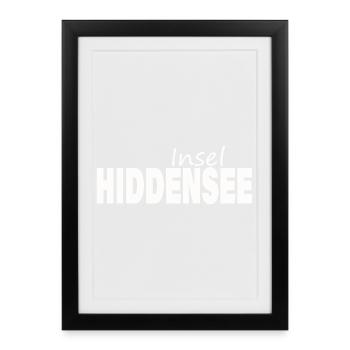 Insel HIDDENSEE - Gerahmtes Poster (27 × 37 cm) - Schwarz - Vorne