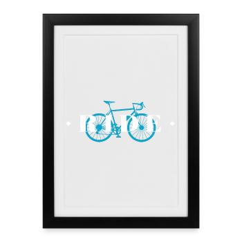 Faire du vélo - Affiche encadrée (27 × 37 cm) - noir - Devant