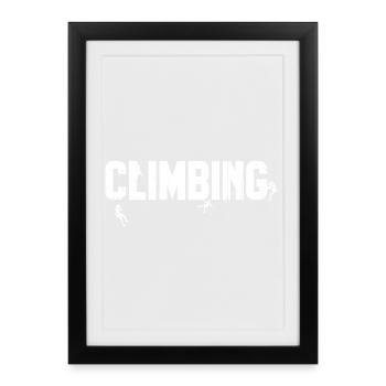 Climbing - Framed poster (27 × 37 cm) - black - Front