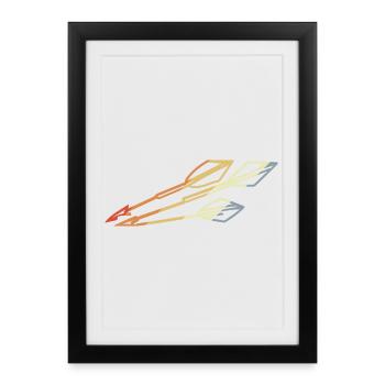 Vintage Arrow Sketch - Framed poster (27 × 37 cm) - black - Front