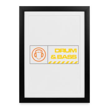 db warning - Framed poster (27 × 37 cm) - black - Front
