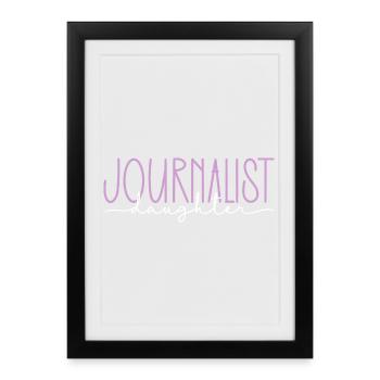 Journalist proud daughter sweet gift - Framed poster (27 × 37 cm) - black - Front