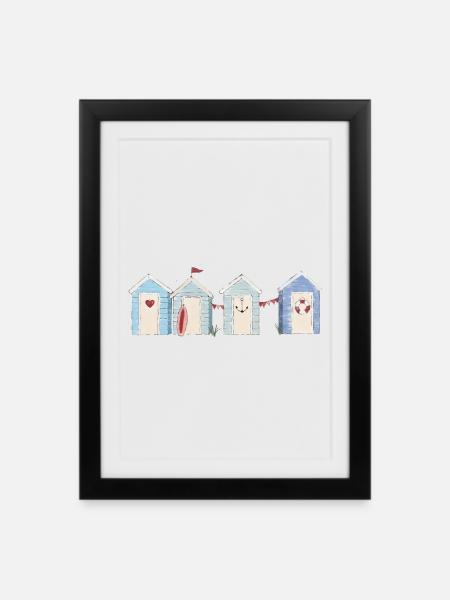 A day at the sea - Framed poster (27 × 37 cm) - black