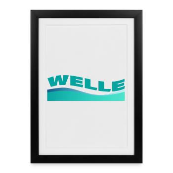 WAVE - Framed poster (27 × 37 cm) - black - Front
