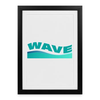 WAVE - Framed poster (27 × 37 cm) - black - Front