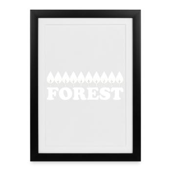 FOREST - Framed poster (27 × 37 cm) - black - Front