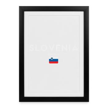 Drapeau de la Slovénie, fierté slovène - Affiche encadrée (27 × 37 cm) - noir - Devant