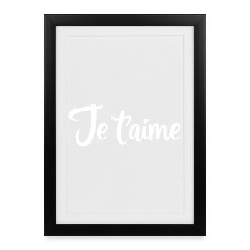 I love you - Framed poster (27 × 37 cm) - black - Front